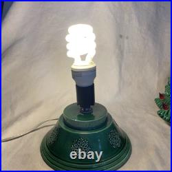 Ittre Ceramic Christmas Tree 18 Lighted Green With Snow Tips 1978 Works