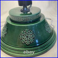 Ittre Ceramic Christmas Tree 18 Lighted Green With Snow Tips 1978 Works