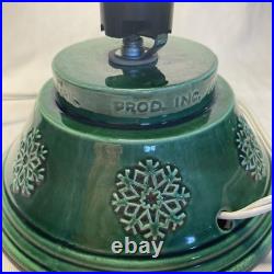 Ittre Ceramic Christmas Tree 18 Lighted Green With Snow Tips 1978 Works