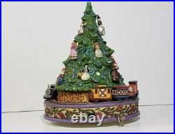 Jim Shore All Aboard For Christmas Joy 4009111 Tree Train Musical Light Up RARE