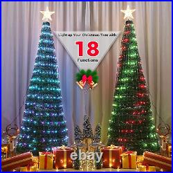 Joomer Christmas Tree with Lights, 6Ft Artificial Collapsible Christmas Tree wit