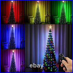 Joomer Christmas Tree with Lights, 6Ft Artificial Collapsible Christmas Tree wit