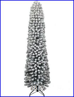 KING OF CHRISTMAS 9 Foot Artificial Christmas Tree With White LED Lights