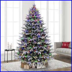 Katlot 7.5' Lighted Fir Christmas Tree, 7.5' H, 37 lb