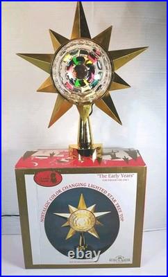 Kurt Adler Lighted Star Christmas Tree Top Nostalgic Celestial Bradford in Box
