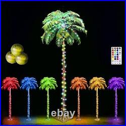 LED Lighted Palm Tree Outdoor Christmas Tree Color Changing Artificial Palm T LED Lighted Palm Tree Outdoor Christmas Tree Color Changing Artificial Palm T