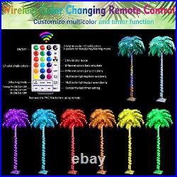 LED Lighted Palm Tree Outdoor Christmas Tree Color Changing Artificial Palm T LED Lighted Palm Tree Outdoor Christmas Tree Color Changing Artificial Palm T