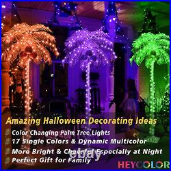 LED Lighted Palm Tree Outdoor Christmas Tree Color Changing Artificial Palm T LED Lighted Palm Tree Outdoor Christmas Tree Color Changing Artificial Palm T