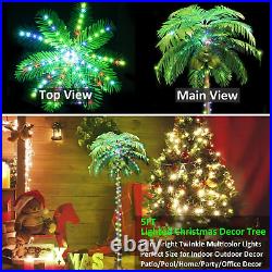 LED Lighted Palm Tree Outdoor Christmas Tree Color Changing Artificial Palm T LED Lighted Palm Tree Outdoor Christmas Tree Color Changing Artificial Palm T