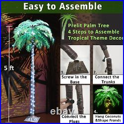 LED Lighted Palm Tree Outdoor Christmas Tree Color Changing Artificial Palm T LED Lighted Palm Tree Outdoor Christmas Tree Color Changing Artificial Palm T