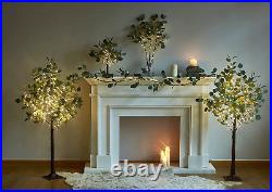 LITBLOOM Lighted Eucalyptus Tree 4FT 160 Fairy Lights, Artificial Plant Tree wit