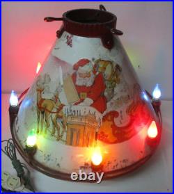 Late 1920's Noma Electric Co Working C-6 Lighted Christmas Tree Stand Late 1920's Noma Electric Co Working C-6 Lighted Christmas Tree Stand