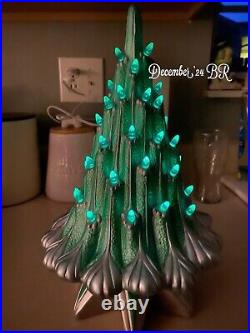 Lava Lighted Ceramic Christmas Tree, Saint Patrick Day, Packed And ready To Ship Lava Lighted Ceramic Christmas Tree, Saint Patrick Day, Packed And ready To Ship
