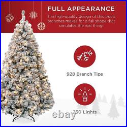 Led Lights / Front Lit / Snow Stream/Led 6 ft Artificial Christmas Tree Pin Tree