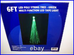 Light O Rama 6ft Led Pole String Tree-green-multi Function Led Tape Light