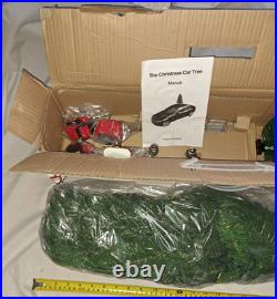 Light Up Christmas Car Tree attaches to automobile rooftop open box