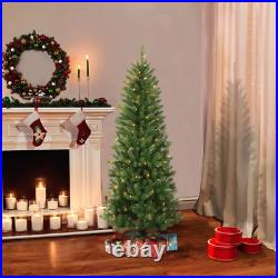 Lighted Artificial Pine Christmas Tree