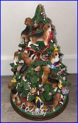 Lighted Beagle Dog Puppies Christmas Tree Sculpture Danbury Mint Rare Damaged Lighted Beagle Dog Puppies Christmas Tree Sculpture Danbury Mint Rare Damaged