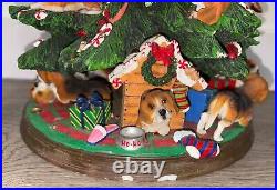 Lighted Beagle Dog Puppies Christmas Tree Sculpture Danbury Mint Rare Damaged Lighted Beagle Dog Puppies Christmas Tree Sculpture Danbury Mint Rare Damaged