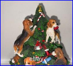 Lighted Beagle Dog Puppies Christmas Tree Sculpture Danbury Mint Rare Damaged Lighted Beagle Dog Puppies Christmas Tree Sculpture Danbury Mint Rare Damaged