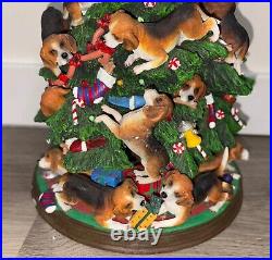 Lighted Beagle Dog Puppies Christmas Tree Sculpture Danbury Mint Rare Damaged Lighted Beagle Dog Puppies Christmas Tree Sculpture Danbury Mint Rare Damaged