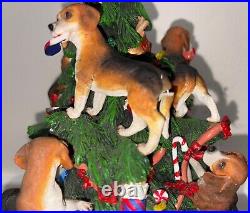Lighted Beagle Dog Puppies Christmas Tree Sculpture Danbury Mint Rare Damaged Lighted Beagle Dog Puppies Christmas Tree Sculpture Danbury Mint Rare Damaged