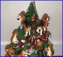 Lighted Beagle Dog Puppies Christmas Tree Sculpture Danbury Mint Rare Damaged Lighted Beagle Dog Puppies Christmas Tree Sculpture Danbury Mint Rare Damaged