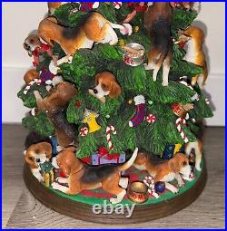 Lighted Beagle Dog Puppies Christmas Tree Sculpture Danbury Mint Rare Damaged Lighted Beagle Dog Puppies Christmas Tree Sculpture Danbury Mint Rare Damaged