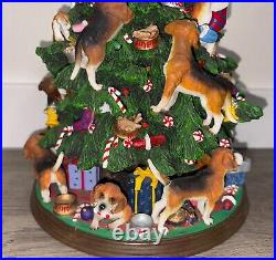 Lighted Beagle Dog Puppies Christmas Tree Sculpture Danbury Mint Rare Damaged Lighted Beagle Dog Puppies Christmas Tree Sculpture Danbury Mint Rare Damaged