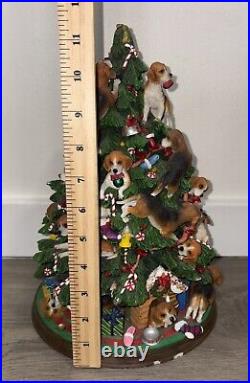 Lighted Beagle Dog Puppies Christmas Tree Sculpture Danbury Mint Rare Damaged Lighted Beagle Dog Puppies Christmas Tree Sculpture Danbury Mint Rare Damaged