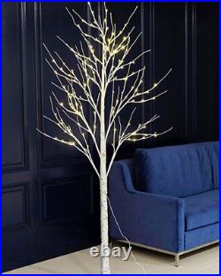Lighted Birch Tree 6 Ft 96 LED Twinkle Star Christmas Decoration Blossom Tree
