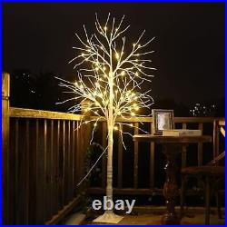 Lighted Birch Tree Artificial Twig Tree with Lights Christmas Decoration
