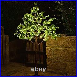 Lighted Eucalyptus Tree 270 Warm White LED Artificial Greenery with Lights 6FT