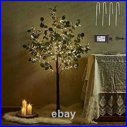Lighted Eucalyptus Tree Plug in 4FT 160 Warm White LED 4FT-Eucalyptus
