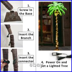 Lighted Palm Tree 6FT 162 LED Artificial Tree Coconuts Tropical Party Decoration