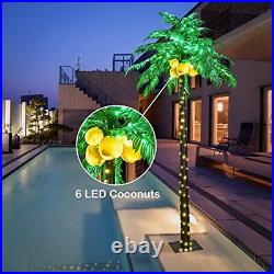 Lighted Palm Tree with Coconuts 9FT 368 LED Artificial Palm Tree Lights for