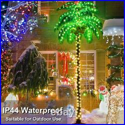 Lighted Palm Trees, 8FT LED Artificial Palm Tree with 5 Coconuts, Light Up Tropi Lighted Palm Trees, 8FT LED Artificial Palm Tree with 5 Coconuts, Light Up Tropi