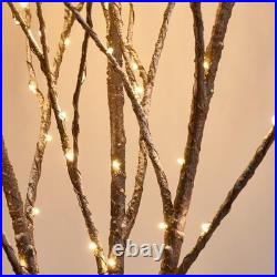 Lighted Snow Flocked Twig Tree with Fairy Lights 6FT 330 LED for 5ft 10in