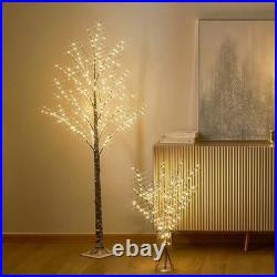 Lighted Snow Flocked Twig Tree with Fairy Lights 6FT 330 LED for 5ft 10in