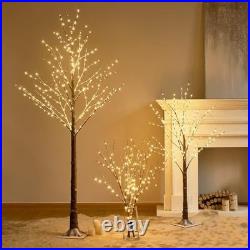 Lighted Snow Flocked Twig Tree with Fairy Lights 6FT 330 LED for 5ft 10in
