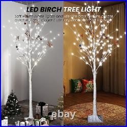 Lighted Tree Set of 3, Christmas Tree 4Ft, 5Ft and 6Ft with LED Lights, Halloween