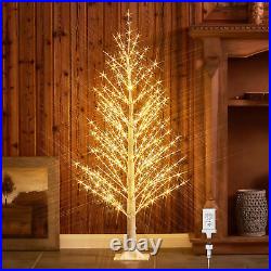Lighted White Alpine Tree 4FT Christmas Tree 450 LED Warm White Lights Twig Tree Lighted White Alpine Tree 4FT Christmas Tree 450 LED Warm White Lights Twig Tree