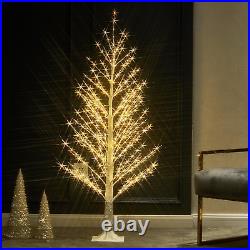 Lighted White Alpine Tree 4FT Christmas Tree 450 LED Warm White Lights Twig Tree Lighted White Alpine Tree 4FT Christmas Tree 450 LED Warm White Lights Twig Tree