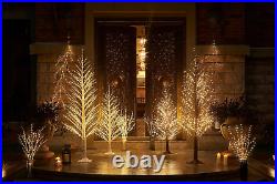 Lighted White Alpine Tree 4FT Christmas Tree 450 LED Warm White Lights Twig Tree Lighted White Alpine Tree 4FT Christmas Tree 450 LED Warm White Lights Twig Tree