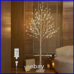 Lighted White Birch Tree 6FT, Twig Tree with Lights Plug in for Christmas Wed