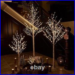 Lighted White Birch Tree 6FT, Twig Tree with Lights Plug in for Christmas Wed