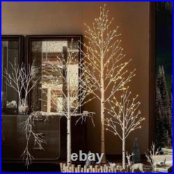 Lighted White Birch Tree 6FT, Twig Tree with Lights Plug in for Christmas Wed