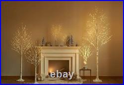 Lighted White Birch Tree 6FT, Twig Tree with Lights Plug in for Christmas Wed