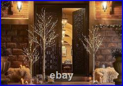 Lighted White Birch Tree 6FT, Twig Tree with Lights Plug in for Christmas Wed