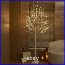 Lighted White Birch Tree 6FT, Twig Tree with Lights Plug in for Christmas Wed